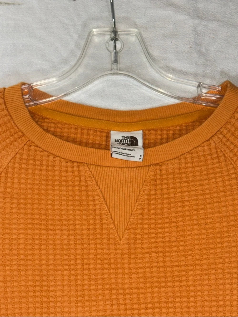 The North Face Women’s Waffle Knit Thermal Pullover Orange